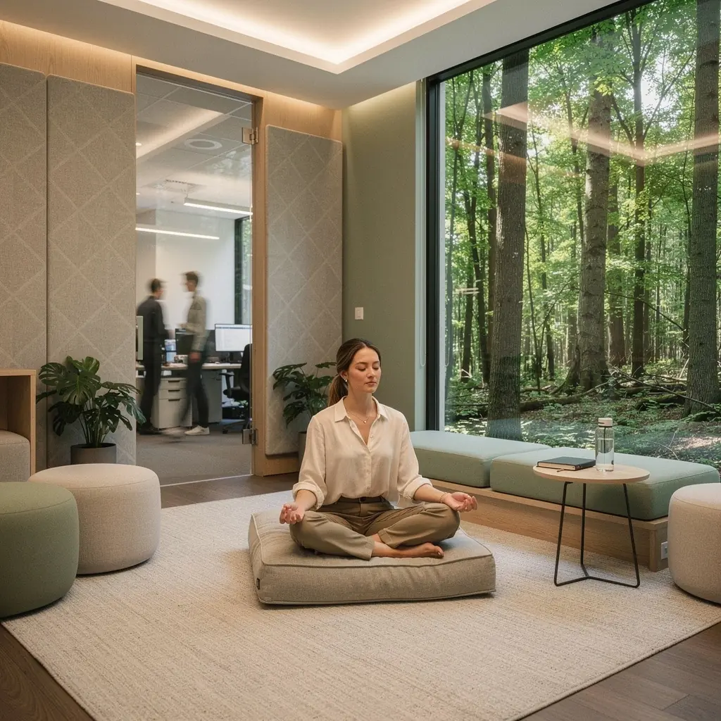 An overhead shot of a rental car parked near a historic landmark in Latvia, ready for adventure.